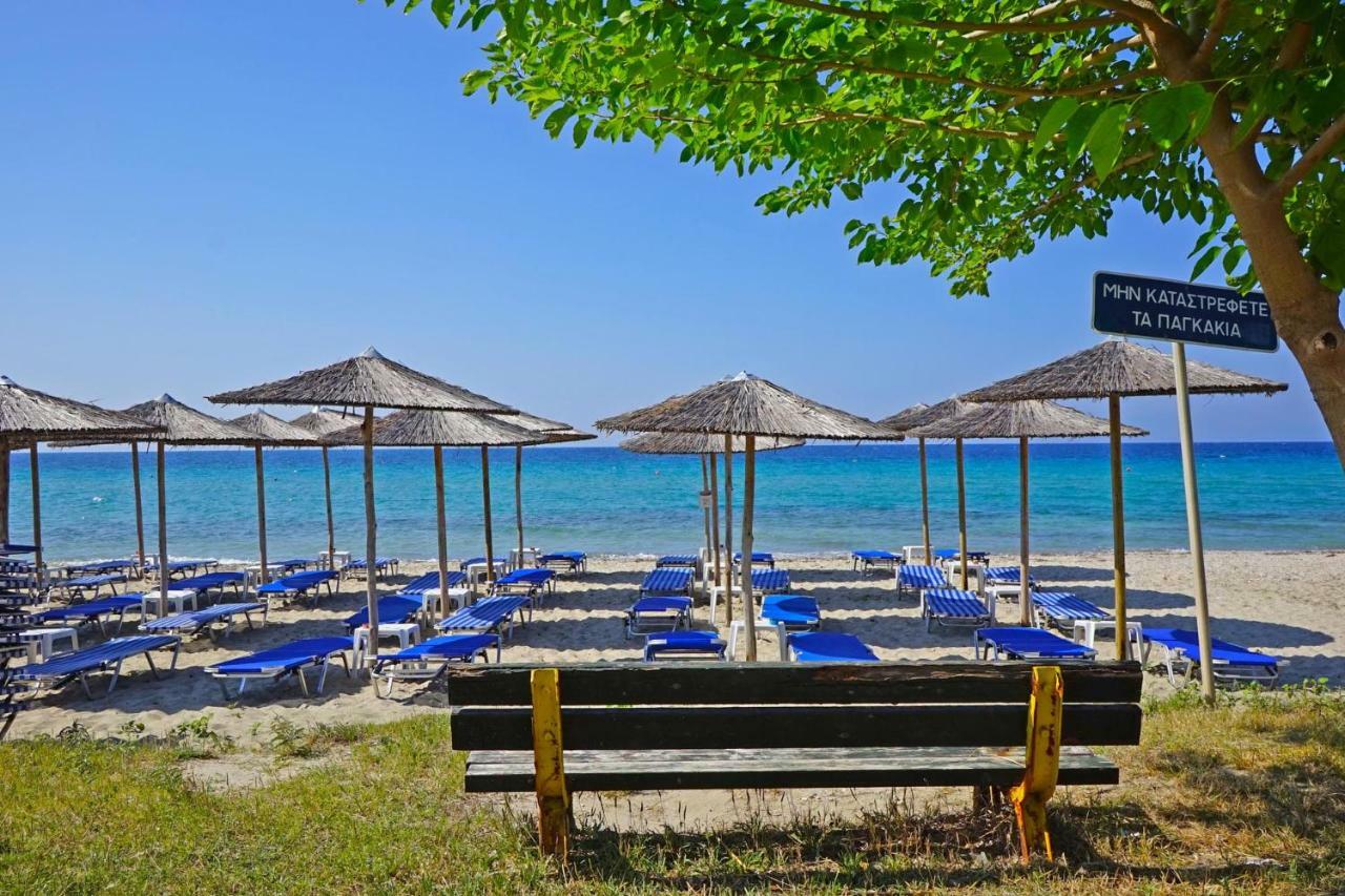 Villa Fofo - Beautiful Sea Front Villa With 650M2 Garden Nea Kallikrateia Bagian luar foto